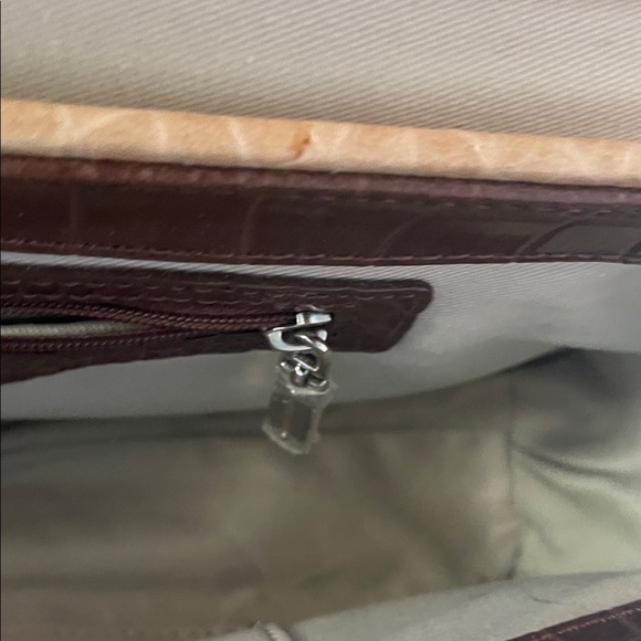 ANTONIO MELANI Woven Straw Brown and Tan Shoulder Bag - Picture 7 of 9